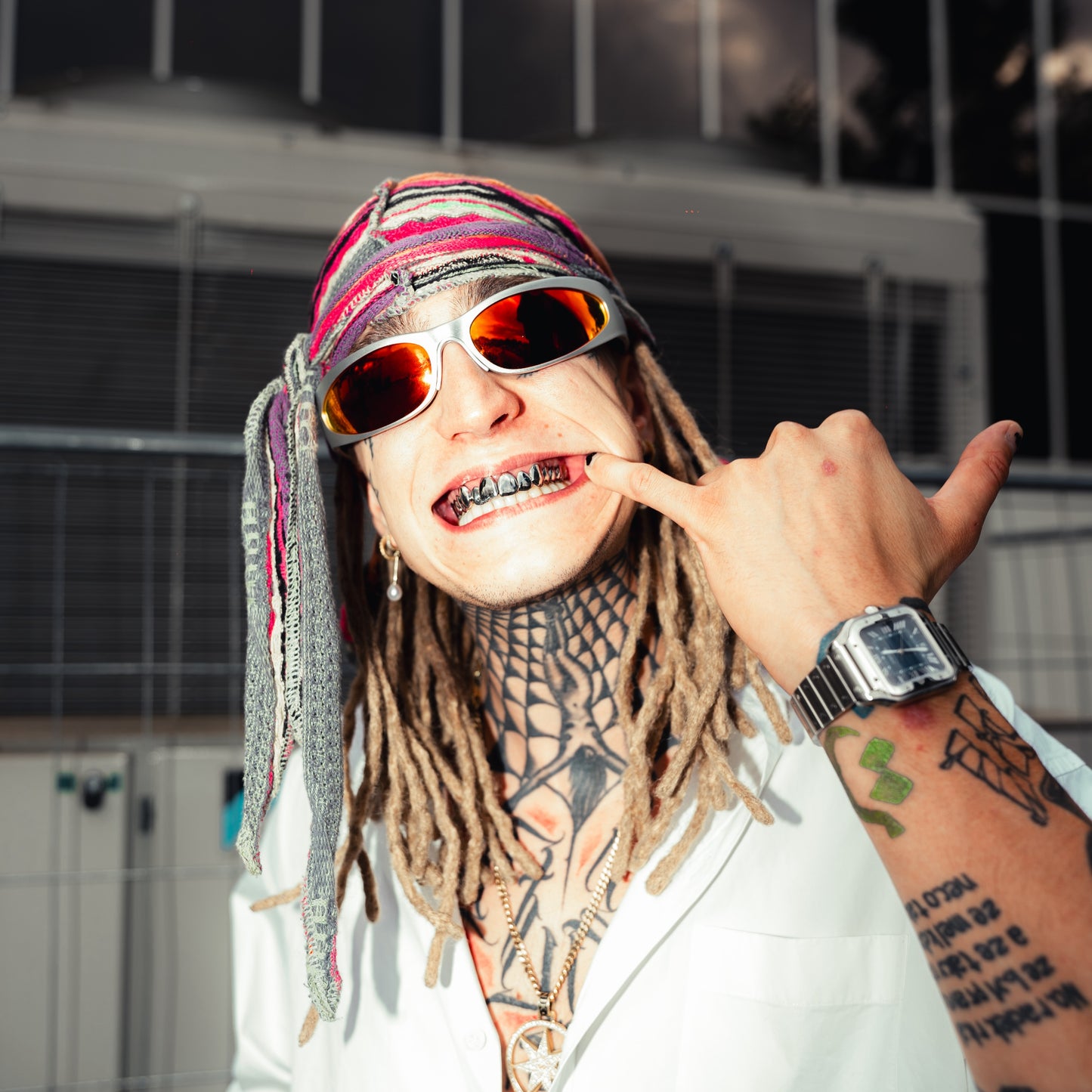 BALENCIAGA SILVER SUNGLASSES