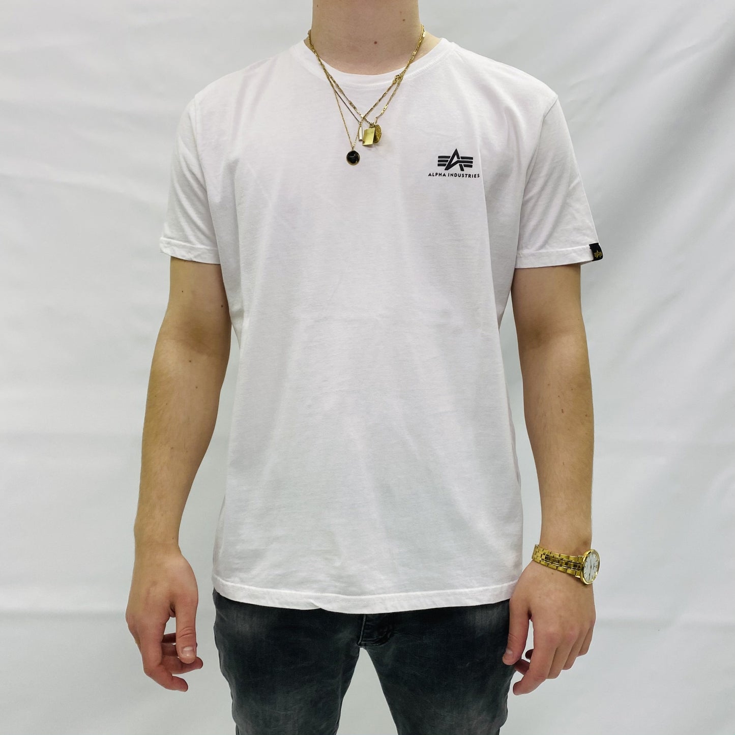 ALPHA INDUSTRIES BÍLÉ TRIKO