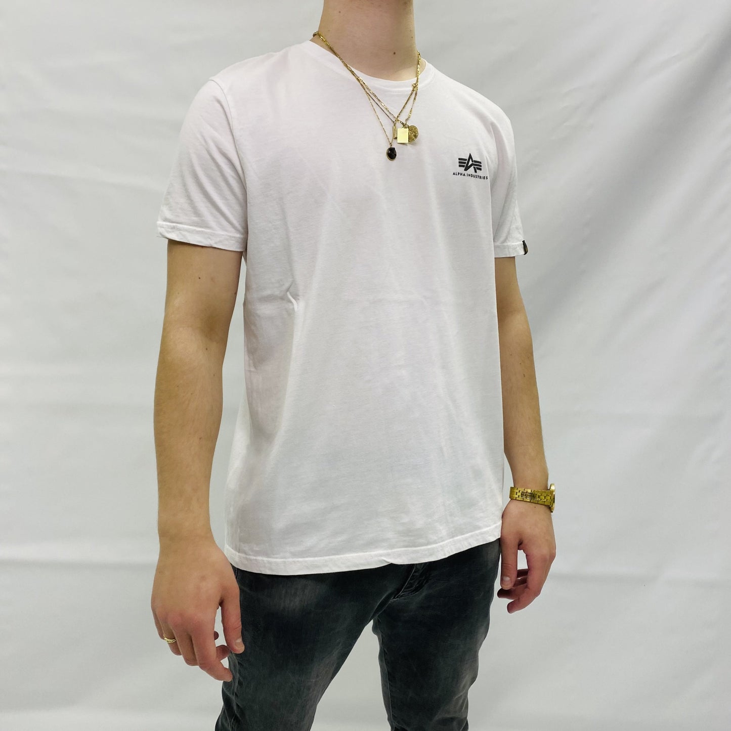 ALPHA INDUSTRIES BÍLÉ TRIKO