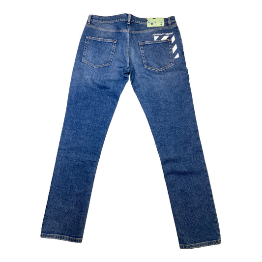 OFF WHITE DENIM KALHOTY