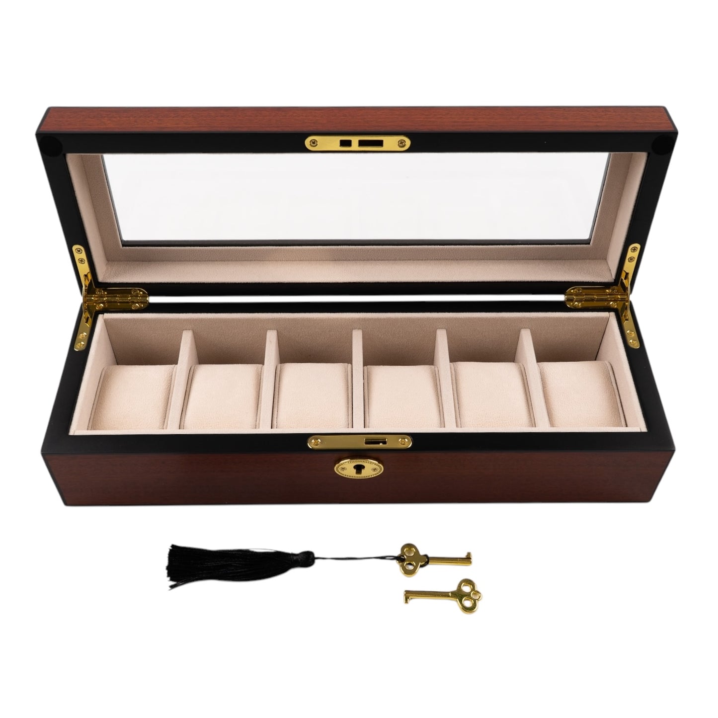 WOODEN CASE FOR 6 WATCHES
