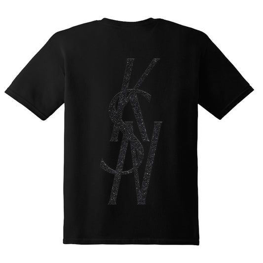 KSN T-SHIRT BLACK GLITTER