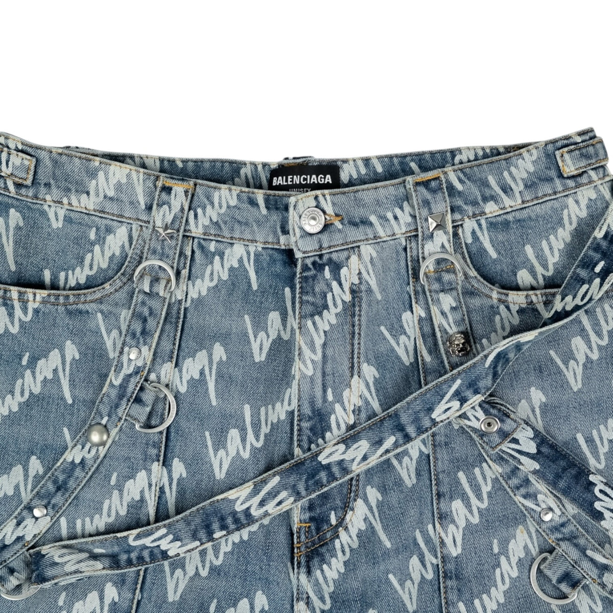 BALENCIAGA RAVER DENIM KALHOTY