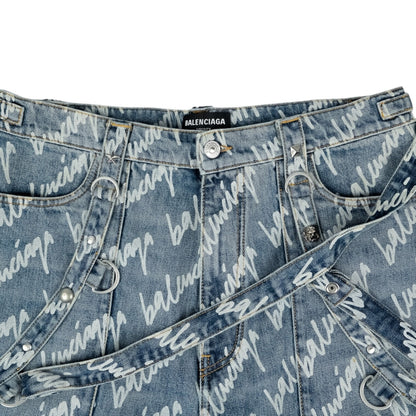 BALENCIAGA RAVER DENIM KALHOTY