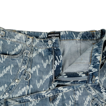 BALENCIAGA RAVER DENIM KALHOTY
