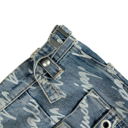 BALENCIAGA RAVER DENIM KALHOTY