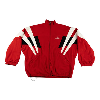 BALENCIAGA RED ZIP MIKINA