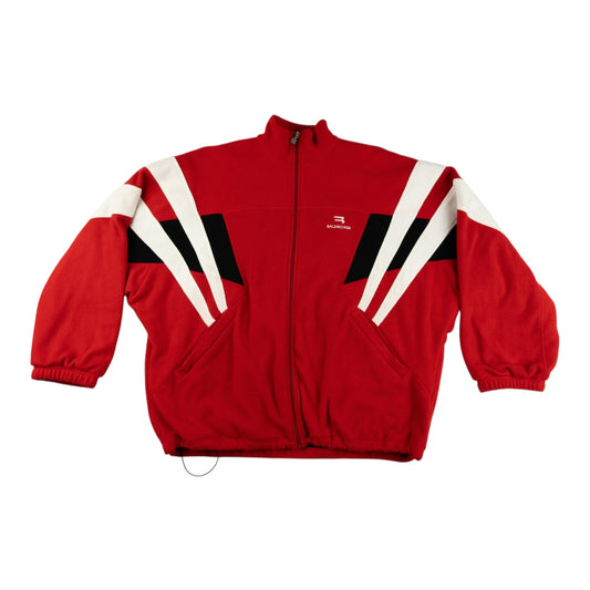 BALENCIAGA RED ZIP MIKINA