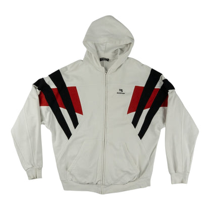 BALENCIAGA WHITE ZIP MIKINA