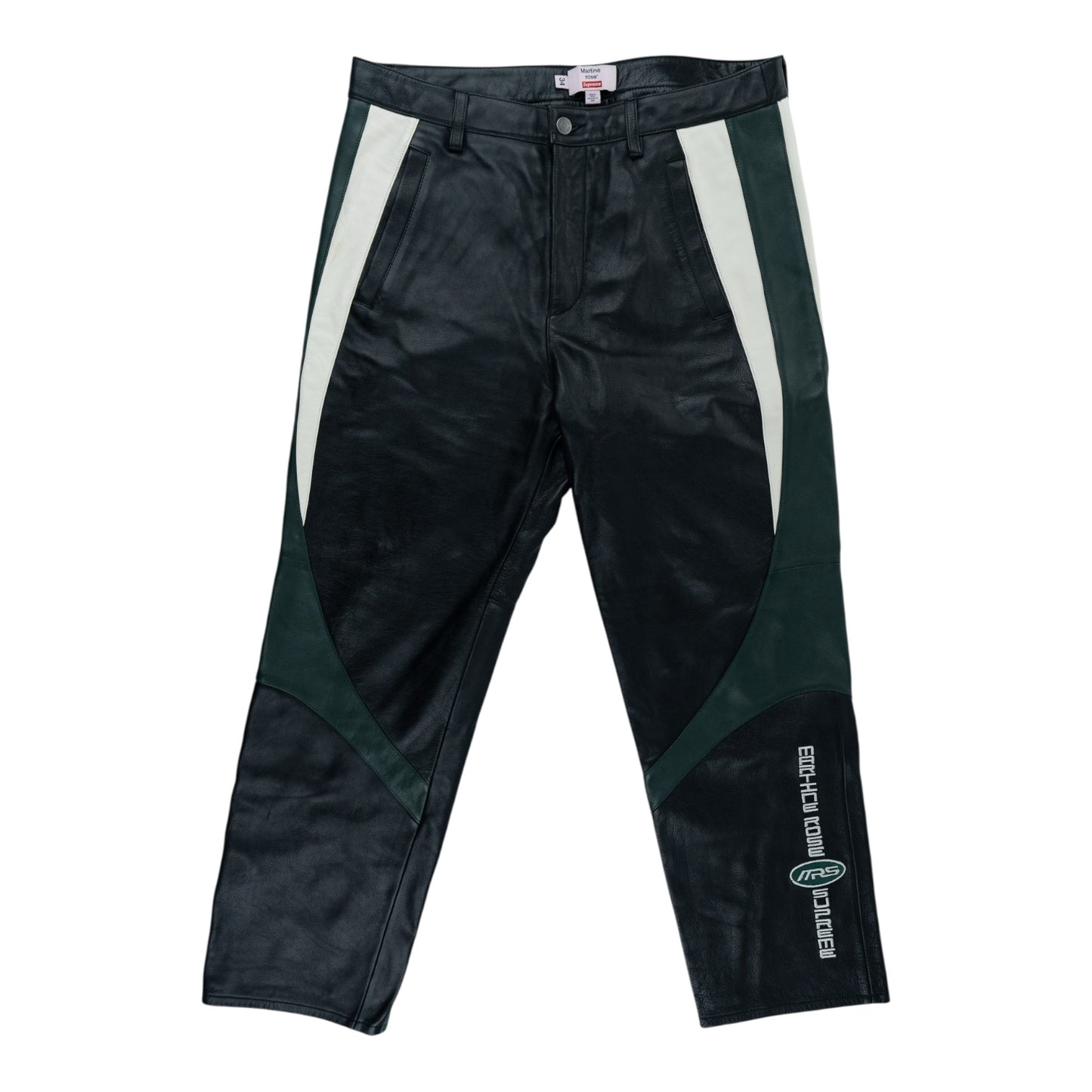 SUPREME MARTINE ROSE KOŽENÉ KALHOTY