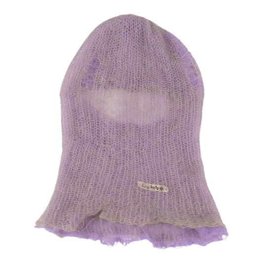 PURPLE KNITTED BABY BEANIE