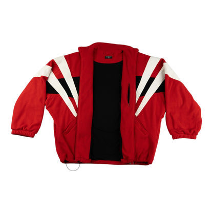 BALENCIAGA RED ZIP MIKINA