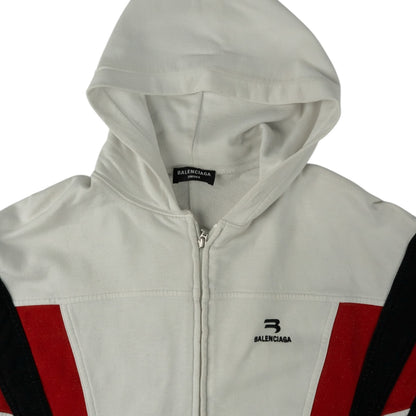 BALENCIAGA WHITE ZIP MIKINA