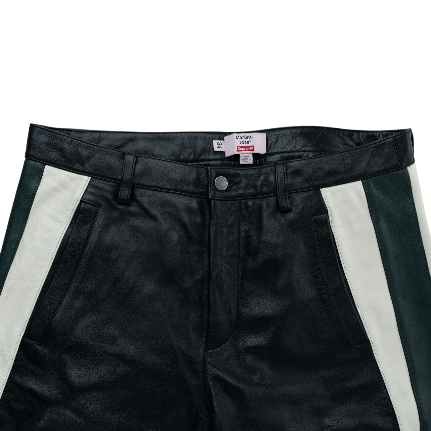 SUPREME MARTINE ROSE KOŽENÉ KALHOTY