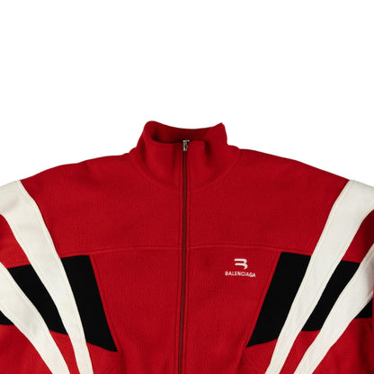 BALENCIAGA RED ZIP MIKINA
