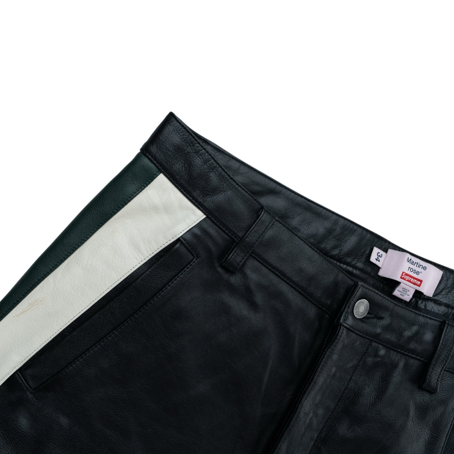 SUPREME MARTINE ROSE KOŽENÉ KALHOTY