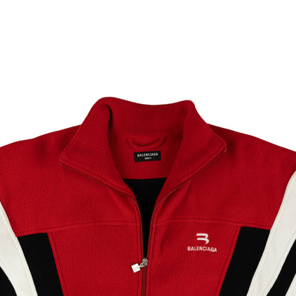 BALENCIAGA RED ZIP MIKINA