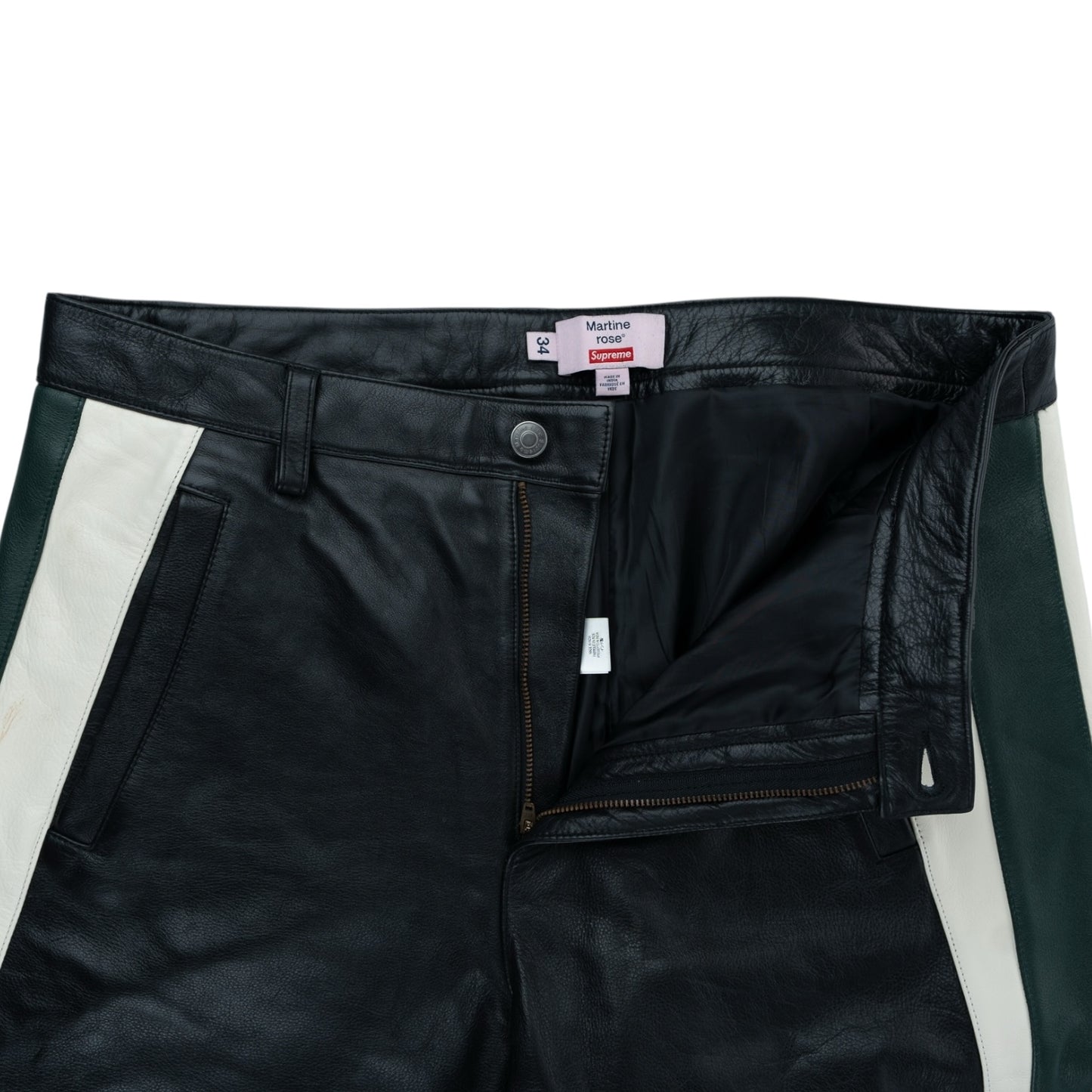 SUPREME MARTINE ROSE KOŽENÉ KALHOTY