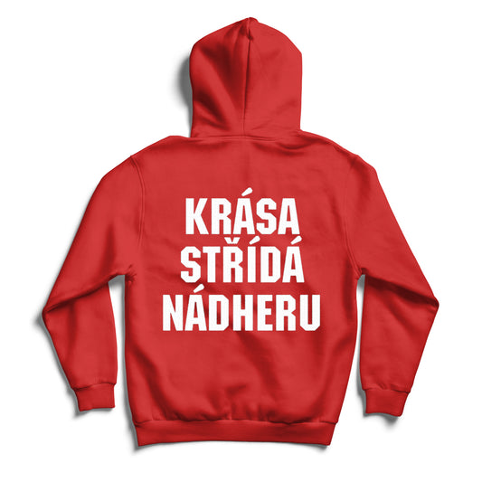 BEAUTY REPLACES BEAUTY RED SWEATSHIRT