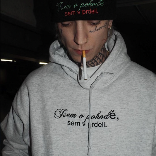 I'M FINE I'M FUCKED GREY XL SWEATSHIRT