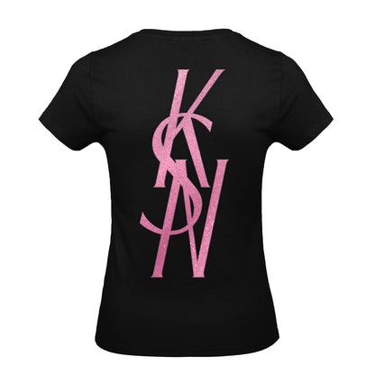 KSN DÁMSKÉ TRIKO NEON PINK GLITTER