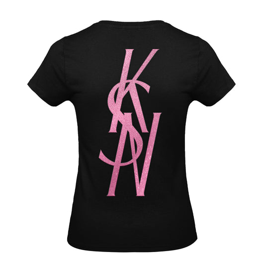 KSN DÁMSKÉ TRIKO NEON PINK GLITTER