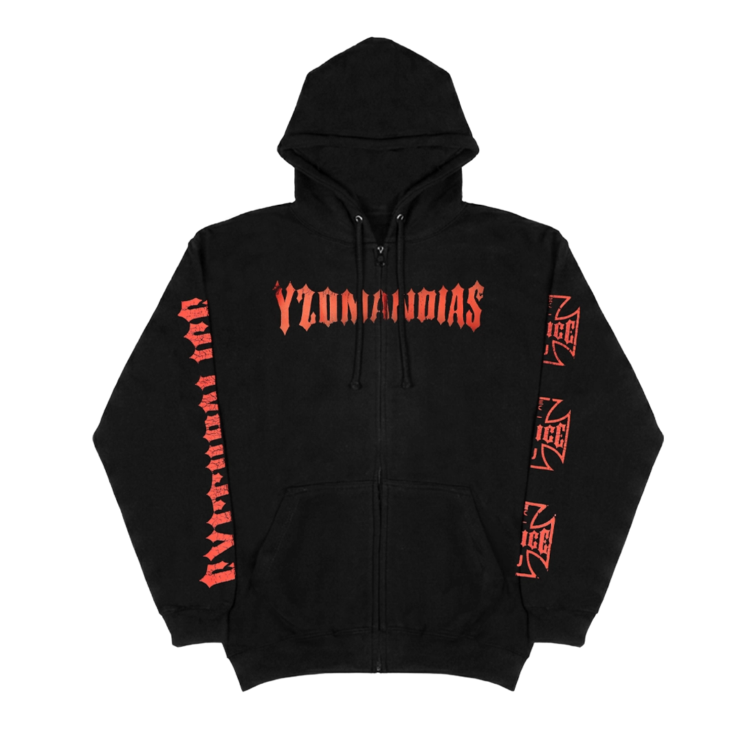 YZO EUP RED ZIP UP HOODIE