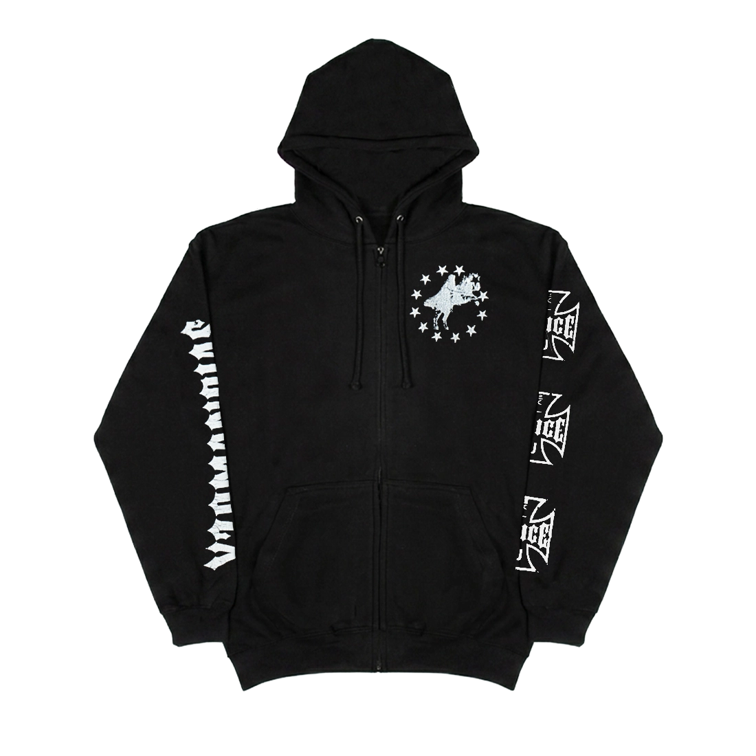 YZO EUP WHITE ZIP UP HOODIE